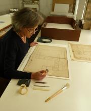 Conserving the Felbrigg Hall architectural drawings.