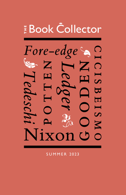 The Book Collector, Summer 2023, with article by Chair of NMCT