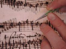 Christ Church: conservation of musical manuscripts.
