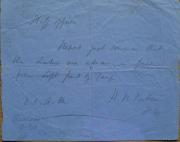 The 'Pulleine' message sent 8.05am, 22nd January 1879. Courtesy of Regimental Museum of the Royal Welsh.