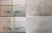 Letter before and after conservation. Letter before and after conservation.