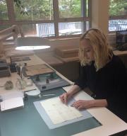 Rebecca Dabnor at work. Rebecca Dabnor at work.