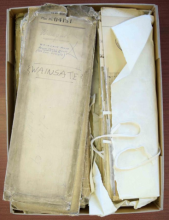 Plans stored in original envelopes - retrieval and replacement results in further damage.