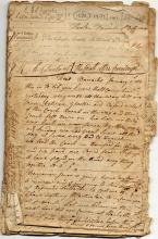 The volume of Morris Williams' letters before conservation.