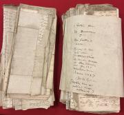 Folded bundles of letters from the Buckland archive Folded bundles of letters from the Buckland archive