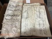 Examples of water-damaged deeds.
