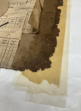 Paper repair in progress.