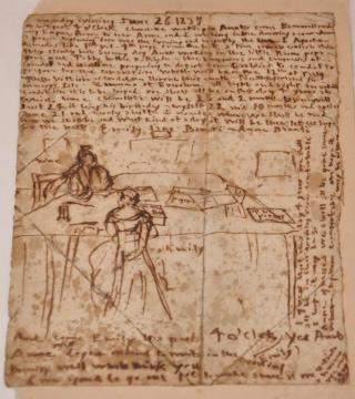 Emily Bronte diary paper, 1837 (NMCT grant 2016) Image: Bronte Society.