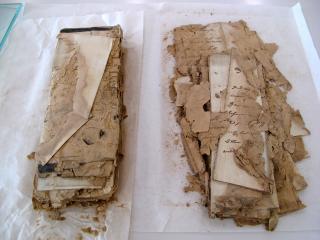 Wellington papers before conservation. Courtesy of University of Southampton.