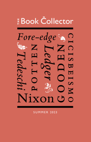 The Book Collector, Summer 2023, with article by Chair of NMCT